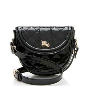 Burberry patent leather mini crossbody bag